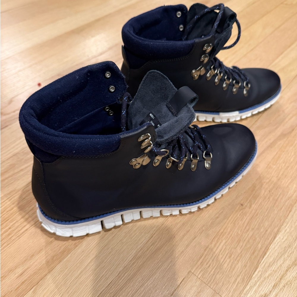 Cole Haan Dark Blue Men's Boots - Picture 2 of 4